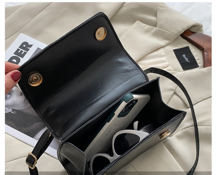 Small square bag retro armpit bag women's bag