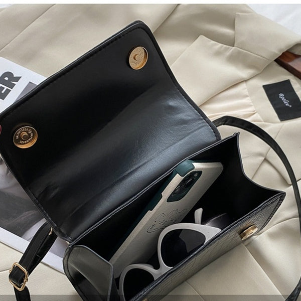 Small square bag retro armpit bag women's bag