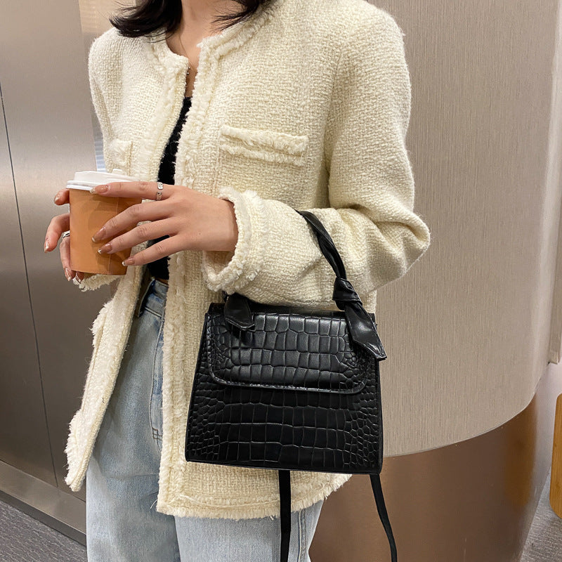 Small square bag retro armpit bag women's bag